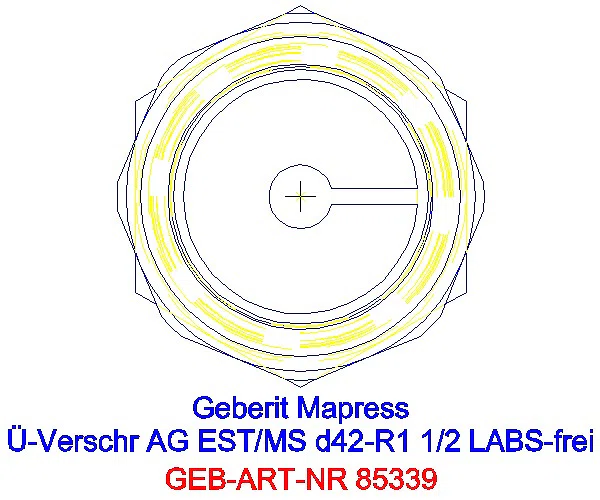 GE Mapress Edelstahl Übergangsverschr. mit AG (LABS-frei) d42-R1 1/2_85339_L