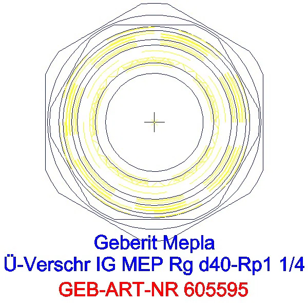 GE Mepla Übergangsverschraubung mit IG Rg d40-Rp1 1/4_605.595.00.5_L