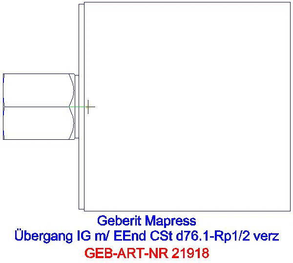 GE Mapress C-Stahl Übergang mit IG und Einschubende  d76,1-Rp1/2 verzinkt_21918_G