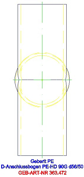 GE PE Doppelanschlussbogen 90Gr für Manschette d56/50_363.472.16.1_G