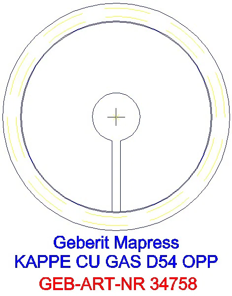 GE Mapress Kupfer Kappe (Gas) d54_34758_L