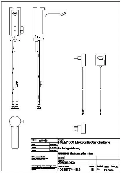Standbatterie, F5, elek., Mischer, 3l, Steckernetzteil 230 VAC, F5EM1008