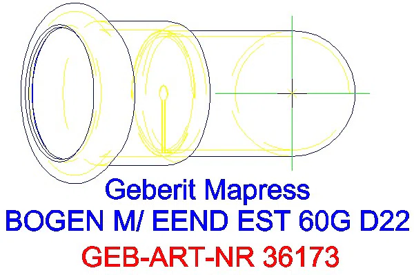 GE Mapress Edelstahl Bogen 60Gr d22 mit Einschubende_36173_G