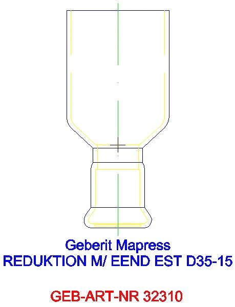 GE Mapress Edelstahl Reduktion mit Einschubende d35-15_32310_G