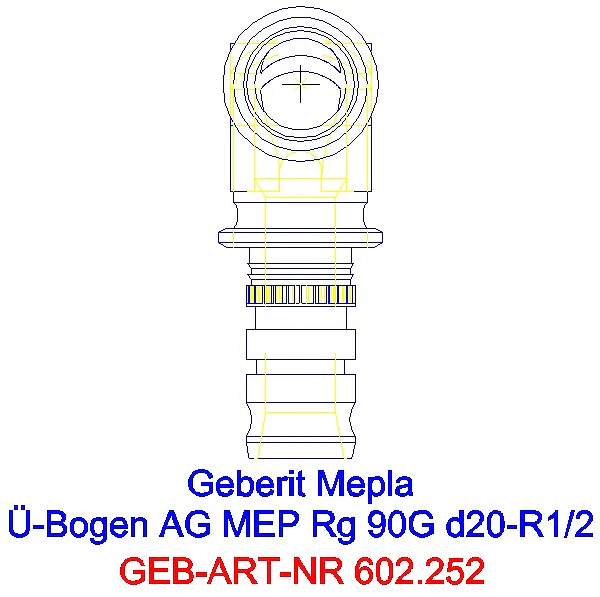 GE Mepla Übergangsbogen 90Gr mit AG Rg d20-R1/2_602.252.00.5_A