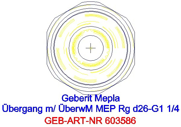 GE Mepla Übergang mit Überwurfmutter Rg d26-G1 1/4_603.586.00.5_L