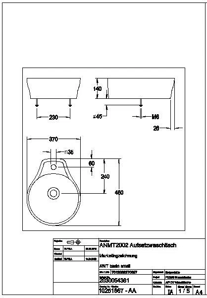 Aufsatz-WT, RONDAtop, MIRANIT, rund, 370x140x460 mm, integr. Dichtung, HLB, ANMT2002