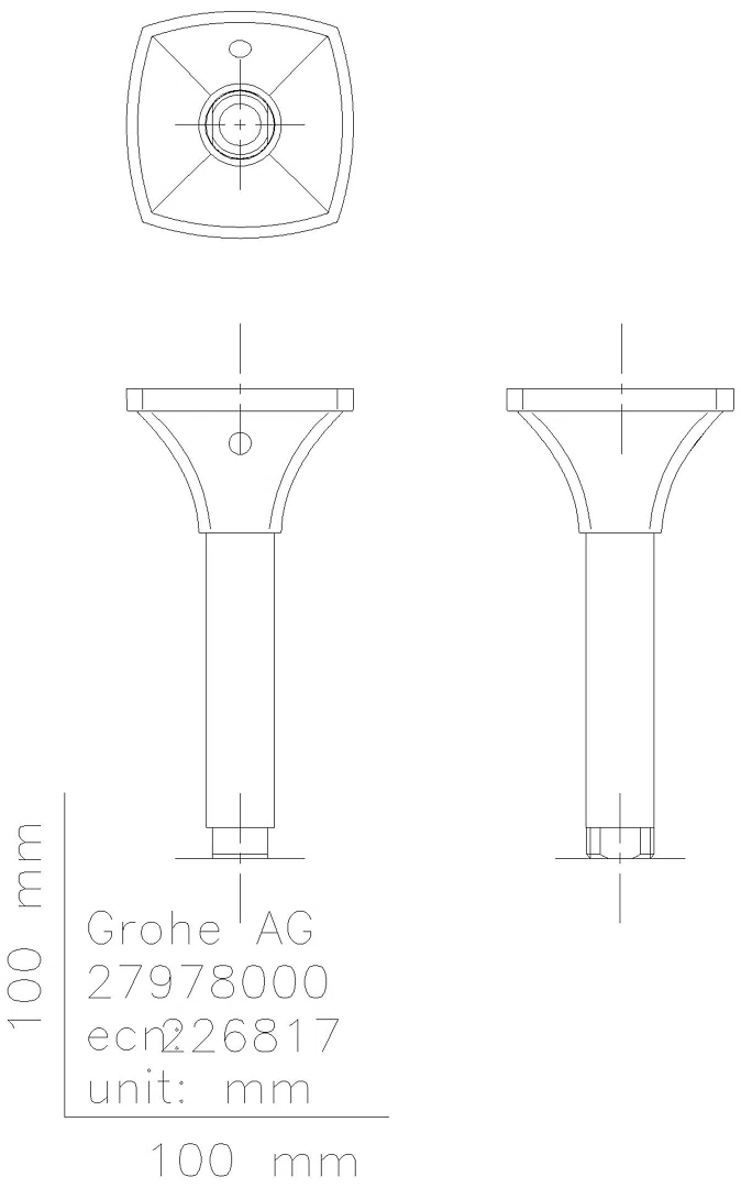 GROHE Deckenauslass Rainshower Grandera 26899 Länge 142mm chrom