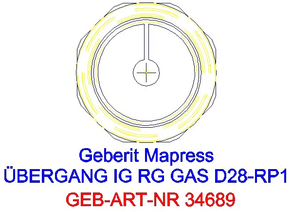 GE Mapress Kupfer Übergang mit IG (Gas) Rg d28-Rp1_34689_L