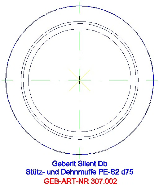 GE Silent-db20 Stütz- und Dehnmuffe d75 Dehnungskompensation und Auszugsicherung_307.002.14.1_G