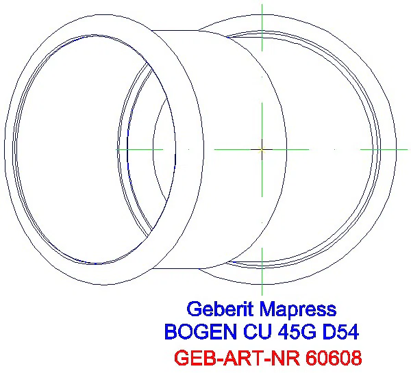 GE Mapress Kupfer Bogen 45Gr d54_60608_G
