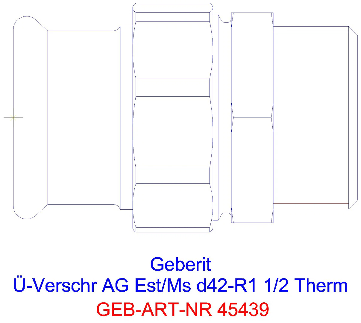 GE Mapress Therm Übergangsverschr. mit AG d35-R1 1/4_45439_a