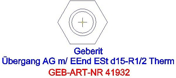 GE Mapress Therm Übergang mit AG und Einschubende d15-R1/2_41932_L