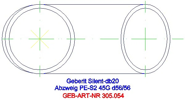 GE Silent-db20 Abzweig 45Gr d56/56_305.054.14.1_G