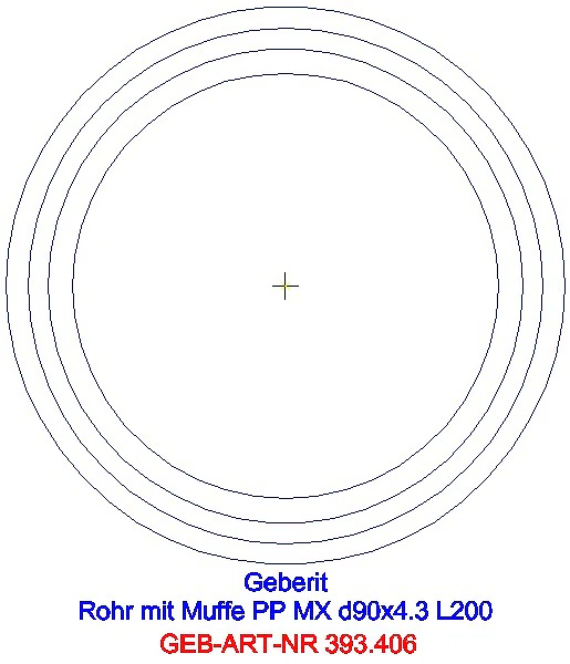 GE Silent-Pro Rohr mit Muffe d90mm L200cm_393.406.14.1_A