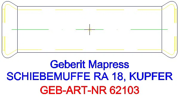 GE Mapress Kupfer Schiebemuffe d18_62103_A