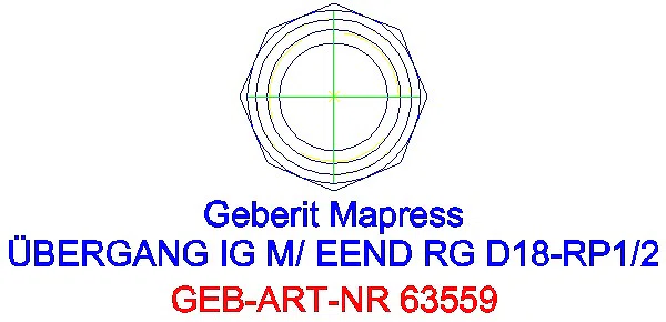GE Mapress Kupfer Übergang mit IG und Einschubende Rg d18-Rp1/2_63559_L