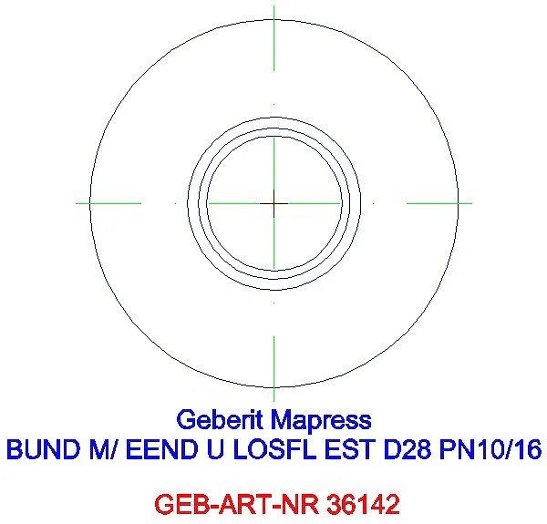 GE Mapress Edelstahl Bund mit Einschubende zu Losflansch d28 PN10/16_36142_L