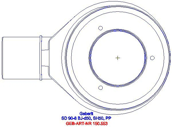 GE Duschwannenablauf d90 Sperrwasserhöhe 50 mm d50 PP_150.553.00.1_G