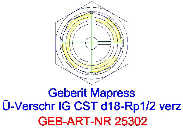 GE Mapress C-Stahl Übergangs- verschraubung mit IG d18-Rp1/2 verzinkt_25302_L