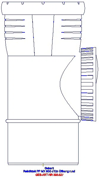 GE Silent-Pro Reinigungsstück 90Gr mit runder Serviceöffnung d125mm_393.627.14.1_L