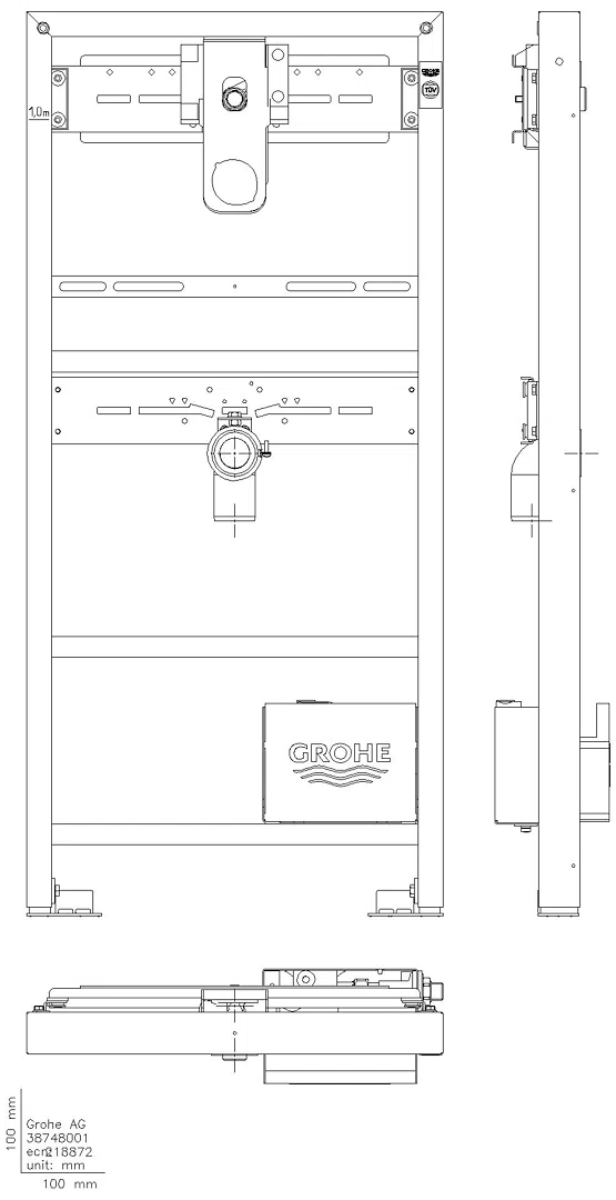 GROHE WT-Element Rapid SL 38748_2 mit Rohbauset für 36042/36447/36442