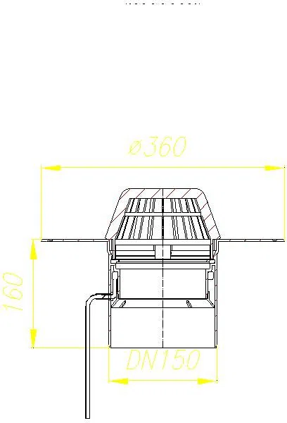 DALLMER Dachablauf 62 H PVC, beheizt, DN 150