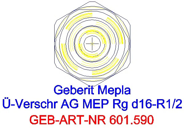 GE Mepla Übergangsverschraubung mit AG Rg d16-R1/2_601.590.00.5_L