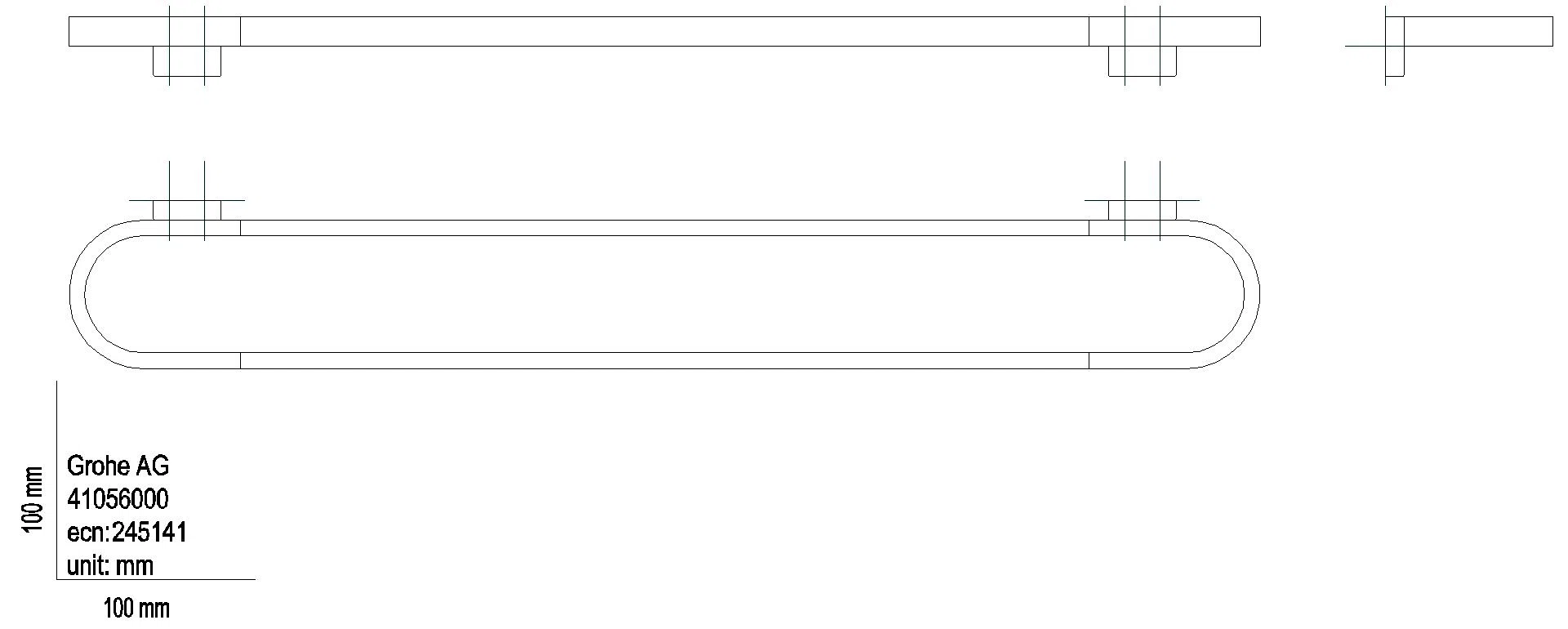 GROHE Badetuchhalter/Halter Selection 41056 600mm cool sunrise