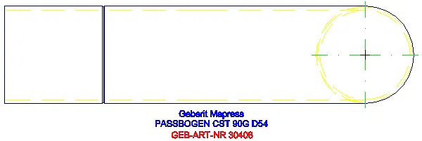 GE Mapress Edelstahl Passbogen 90Gr d54_30408_G