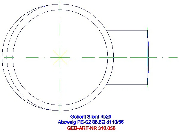 GE Silent-db20 Abzweig 88,5Gr d110/56_310.058.14.1_G