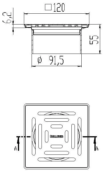 DALLMER Aufsatz VC, S 10/120, 120 x 120 mm