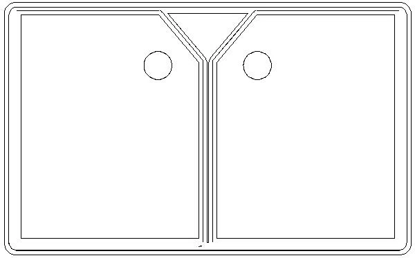 Publica Mehrzweckbecken mit 2 Becken 90x25x56cm, mit Überlauf, weiß_350490000_G