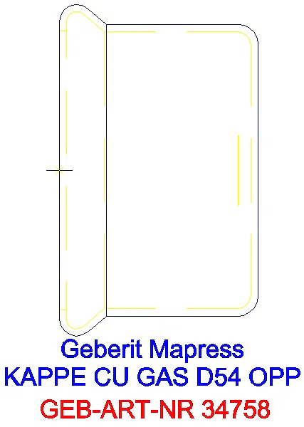 GE Mapress Kupfer Kappe (Gas) d54_34758_G