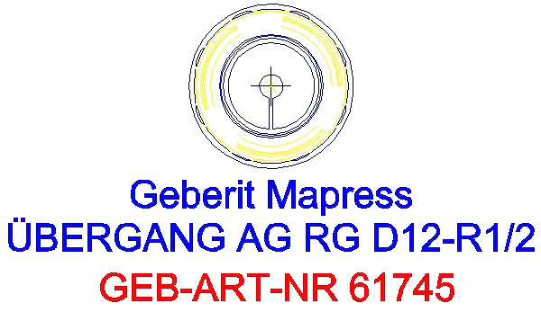 GE Mapress Kupfer Übergang mit AG Rg d12-R1/2_61745_L