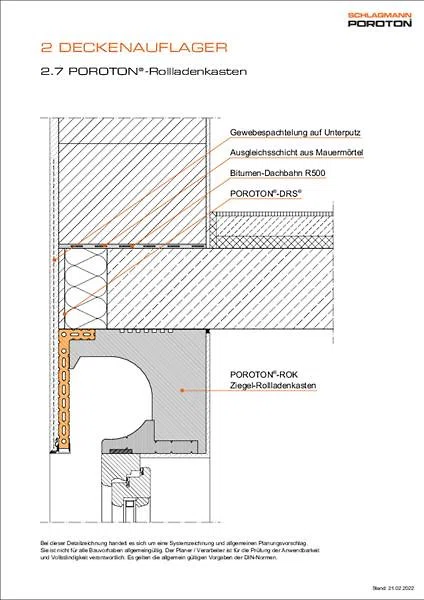 POROTON®-Rollladenkasten