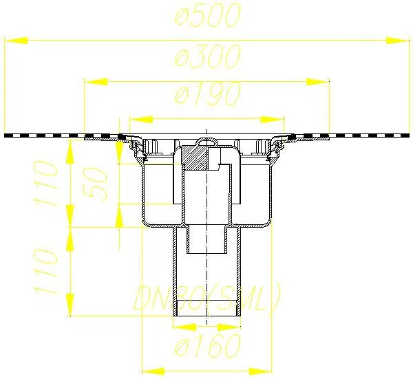 DALLMER Ablaufgehäuse 61 GA Dallbit, DN 80 SML