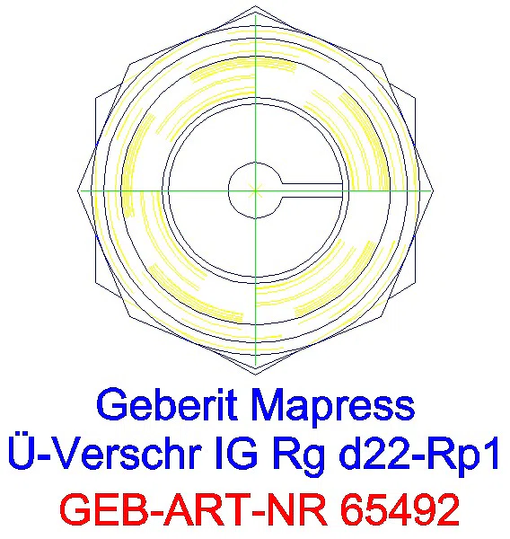 GE Mapress Kupfer Übergangsverschraubung mit IG Rg d22-Rp1_65492_L