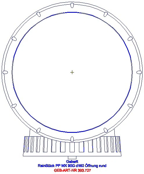GE Silent-Pro Reinigungsstück 90Gr mit runder Serviceöffnung d160mm_393.727.14.1_G