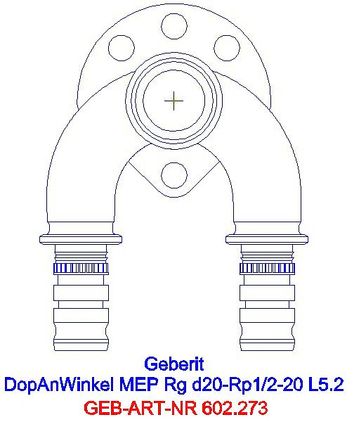 GE Mepla Doppelanschlusswinkel 90Gr Rg d20-Rp1/2-d20 L:52mm_602.273.00.5_A