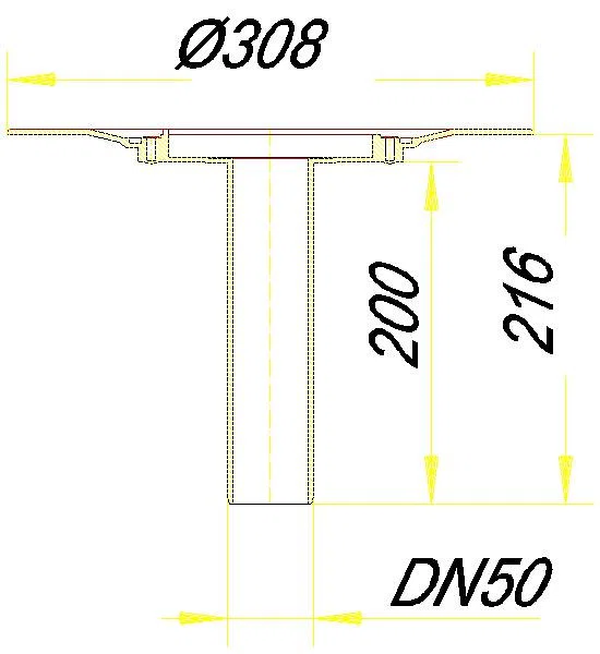 DALLMER Balkonablaufgehäuse 84 FPO-PP, DN 50