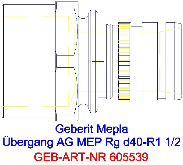 GE Mepla Übergang mit AG Rg d40-R1 1/2_605.539.00.5_A