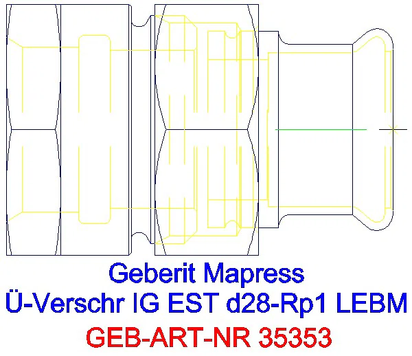 GE Mapress Edelstahl Übergangsverschr. mit IG ÜM aus ESt d28-Rp1_35353_G