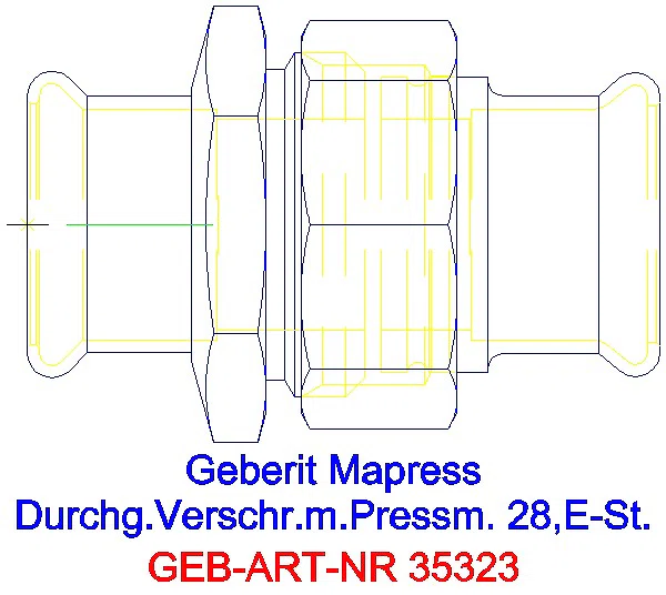 GE Mapress Edelstahl Verschraubung d28_35323_G