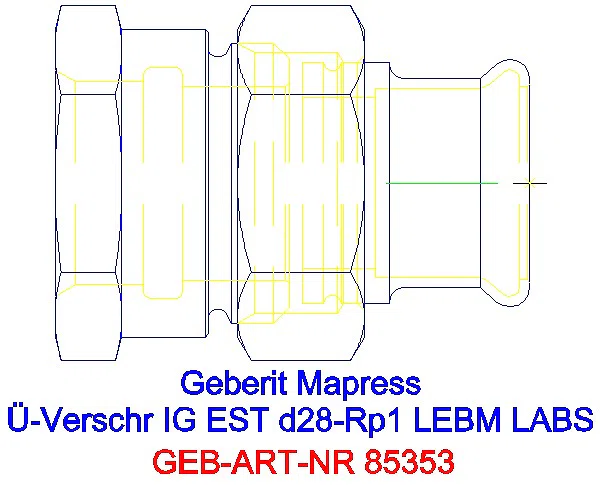 GE Mapress Edelstahl Übergangsverschr. mit IG ÜM ESt (LABS-frei) d28-Rp1_85353_A