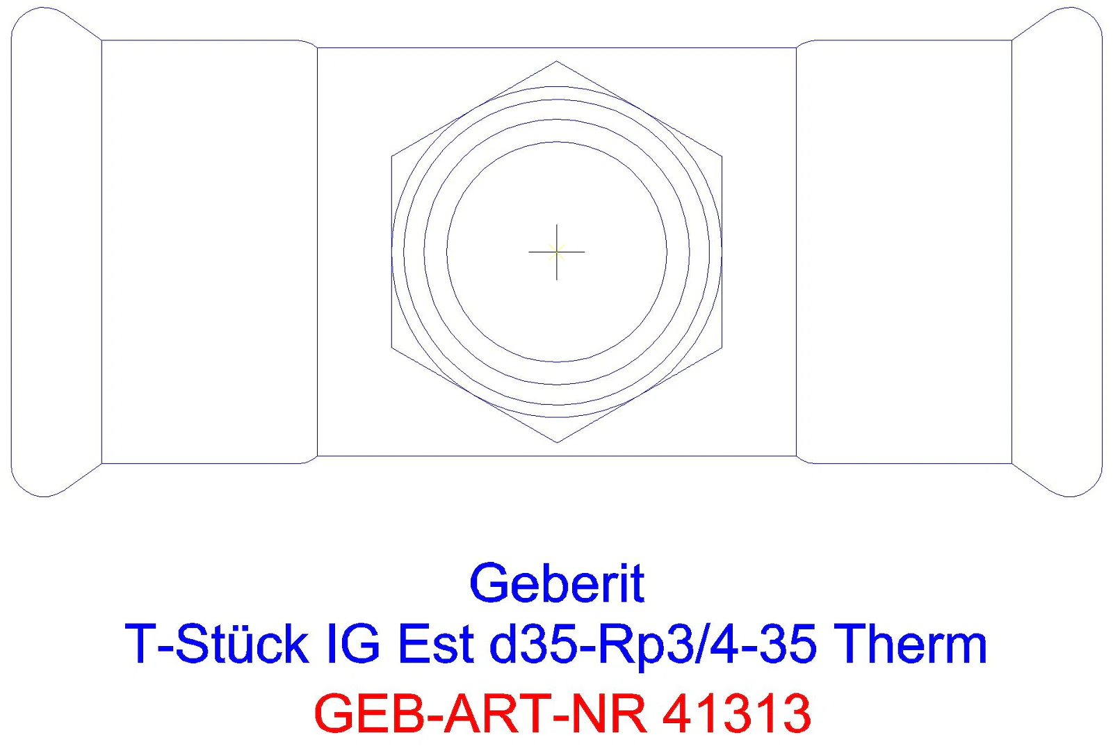 GE Mapress Therm T-Stück mit IG d35-Rp1/2-35_41313_g