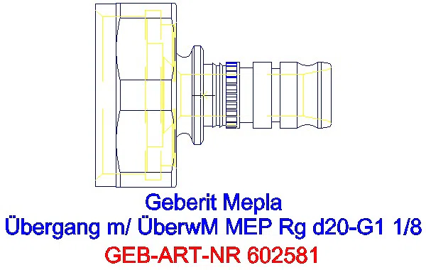GE Mepla Übergang mit Überwurfmutter Rg d20-G1 1/8_602.581.00.5_G