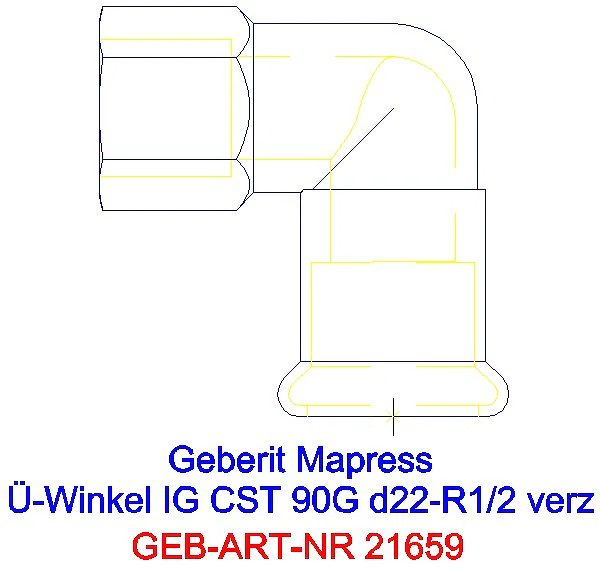 GE Mapress C-Stahl Übergangswinkel 90Gr mit IG d22-Rp1/2 verzinkt_21659_A