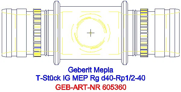 GE Mepla T-Stück mit IG Rg d40-Rp1/2-40_605.360.00.5_G