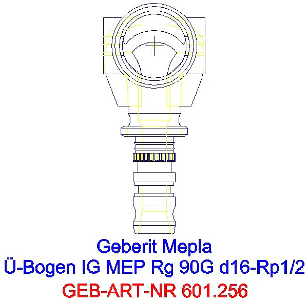 GE Mepla Übergangsbogen 90Gr mit IG Rg d16-R1/3_601.256.00.5_A